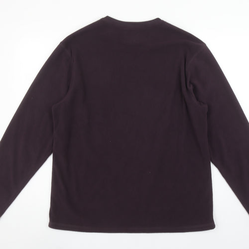 Marks and Spencer Men's Purple Fleece Sweatshirt M Regular Fit Active