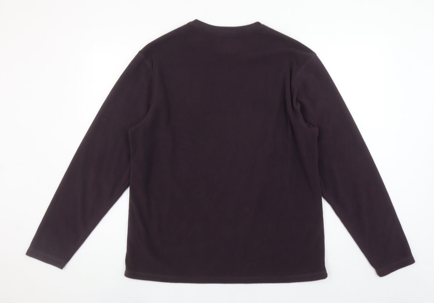 Marks and Spencer Men's Purple Fleece Sweatshirt M Regular Fit Active