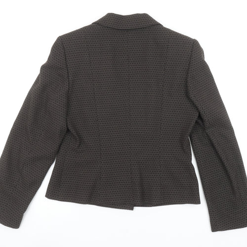 Kaliko Women's Black Size 12 Shawl Collar Wool Blend Tailored Jacket