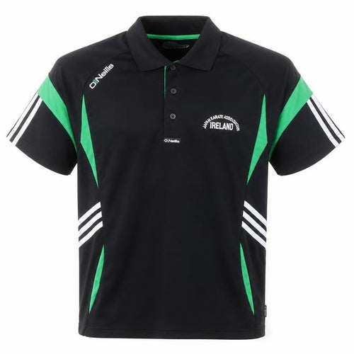O’Neills Men’s Black Green JKA Ireland Short Sleeve Polo Shirt Size S