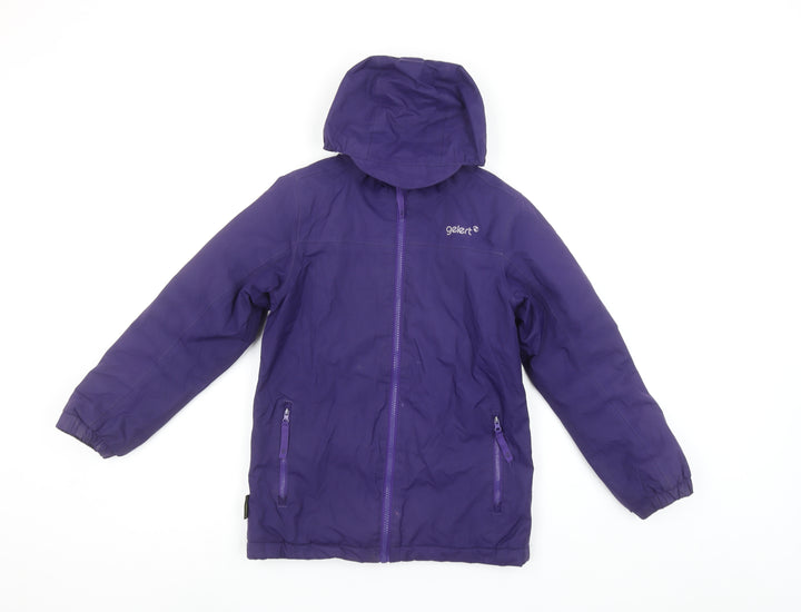 Gelert Girls Purple Hooded Puffer Jacket 9-10 Years Waterproof Winter Coat