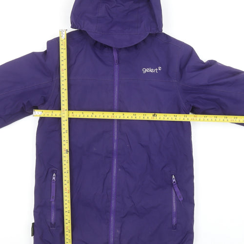 Gelert Girls Purple Hooded Puffer Jacket 9-10 Years Waterproof Winter Coat