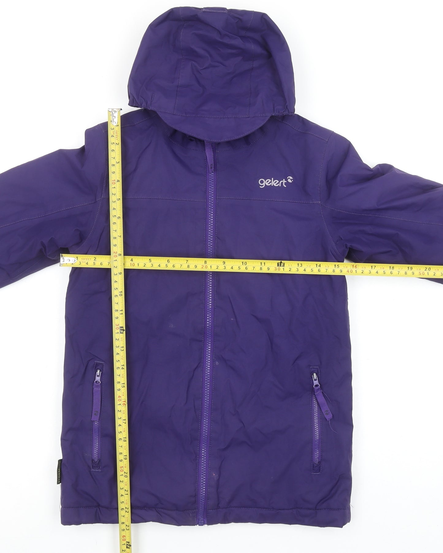 Gelert Girls Purple Hooded Puffer Jacket 9-10 Years Waterproof Winter Coat