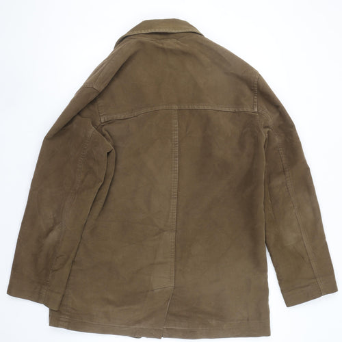 Marks and Spencer Men Brown Cotton Water Resistant Overcoat M