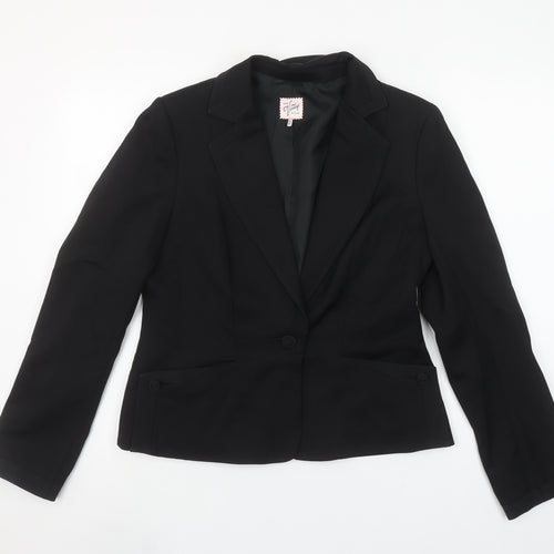 Oasis Women’s Black Size 14 Tailored Blazer Jacket