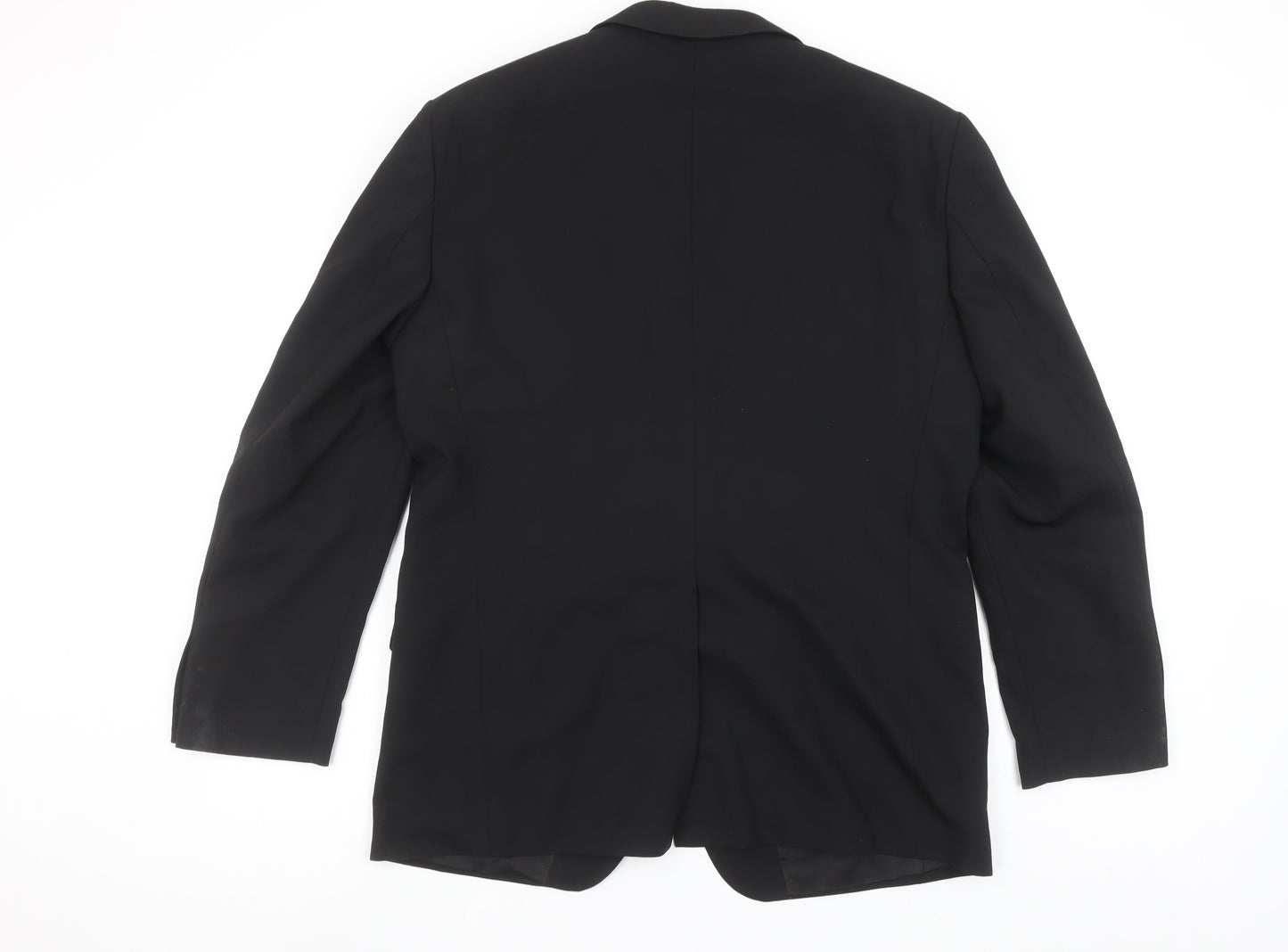 Roy Robson Men's Black Wool Blend 2-Button Formal Blazer Size 42