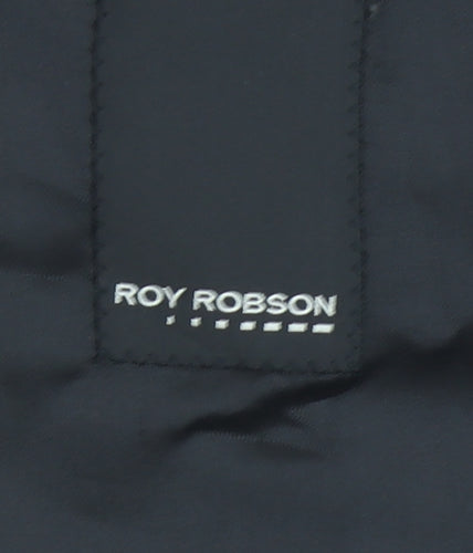 Roy Robson Men's Black Wool Blend 2-Button Formal Blazer Size 42