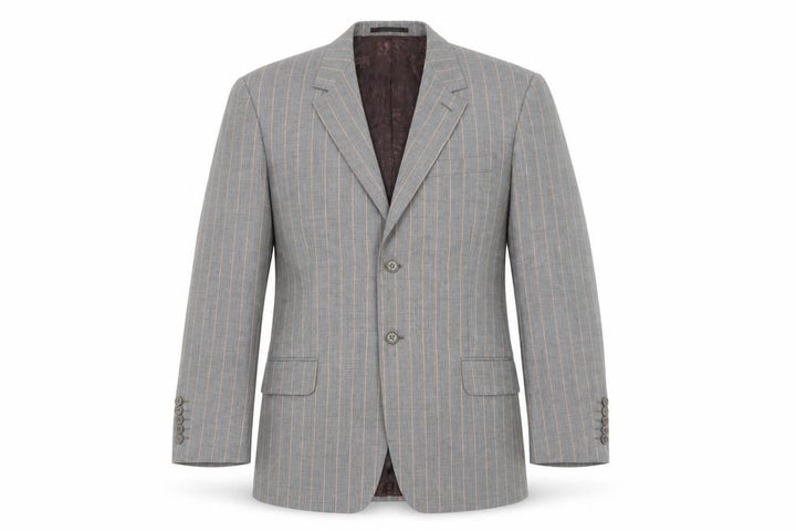Paul Smith London Men Grey Pinstripe Wool Blazer Jacket 38R