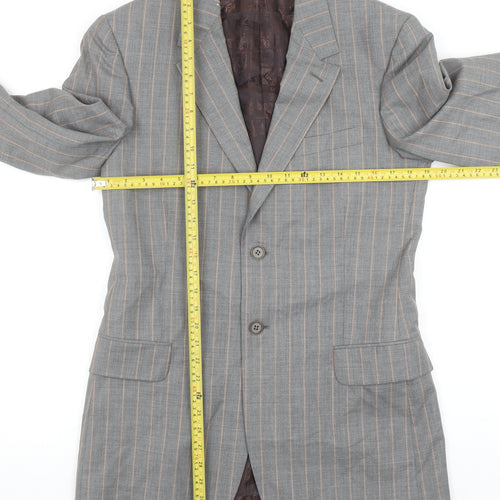 Paul Smith London Men Grey Pinstripe Wool Blazer Jacket 38R