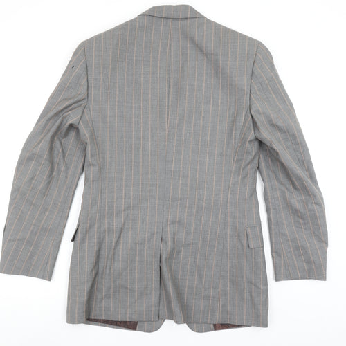 Paul Smith London Men Grey Pinstripe Wool Blazer Jacket 38R