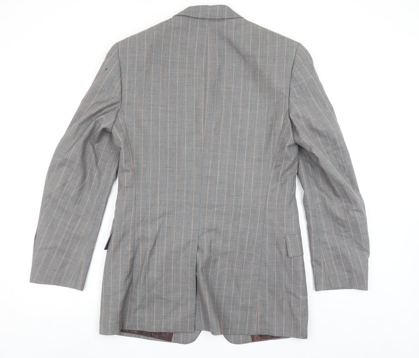 Paul Smith London Men Grey Pinstripe Wool Blazer Jacket 38R