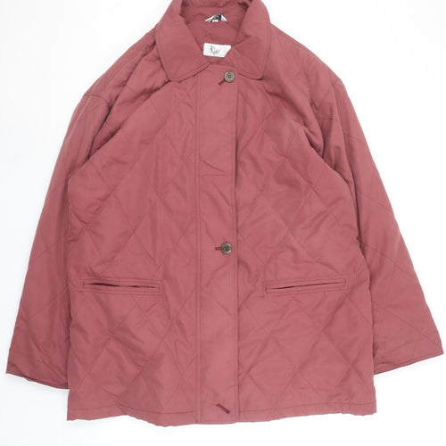 Klass Women’s Pink Quilted Mid-Length Jacket XL