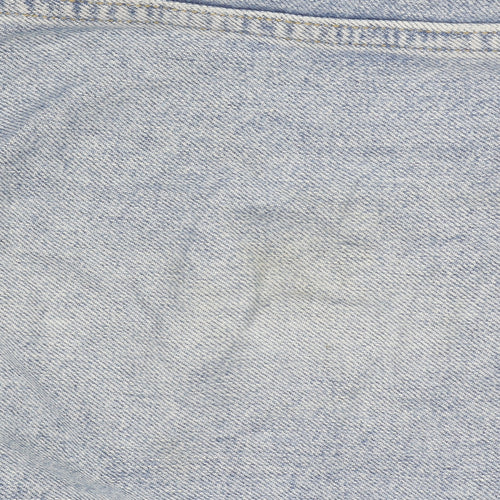 Topshop Women Blue Light Wash Cotton Mom Jeans Size 14 High Rise