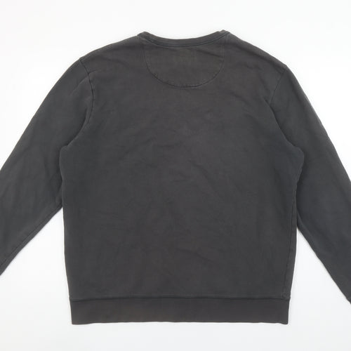 Lands' End Men's Black L Pullover Sweatshirt Graphic Print