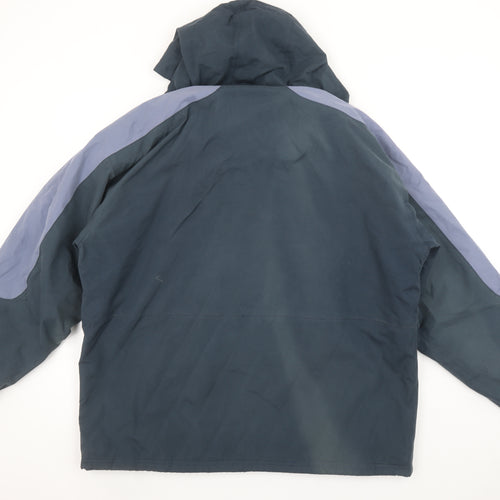 Trespass Men's Blue Waterproof Hooded Mid-Length Jacket M