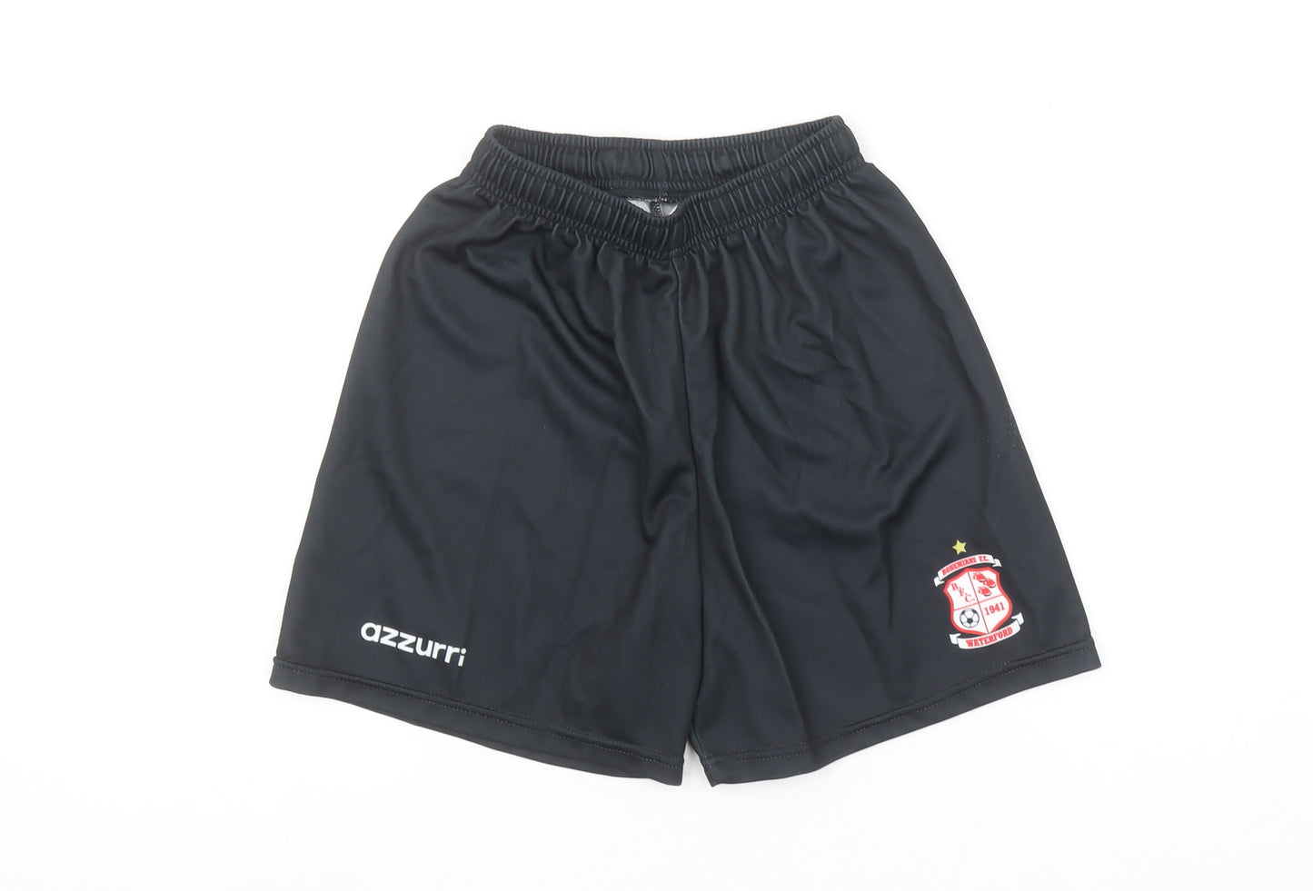 Azzurri Boys Black 9-10 Years Athletic Football Shorts