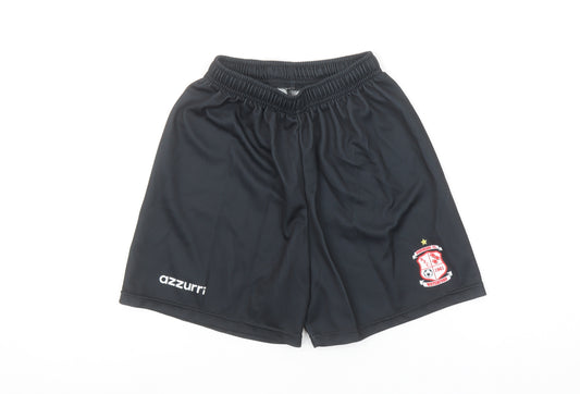 Azzurri Boys Black 9-10 Years Athletic Football Shorts