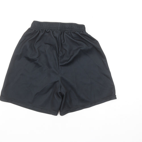 Azzurri Boys Black 9-10 Years Athletic Football Shorts