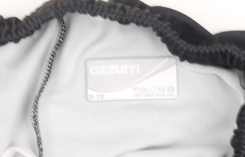 Azzurri Boys Black 9-10 Years Athletic Football Shorts