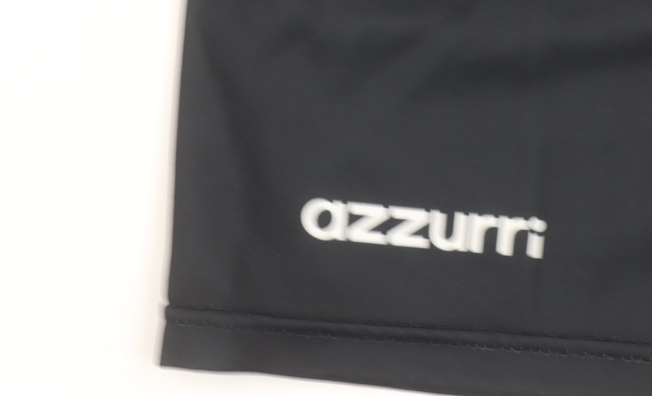 Azzurri Boys Black 9-10 Years Athletic Football Shorts