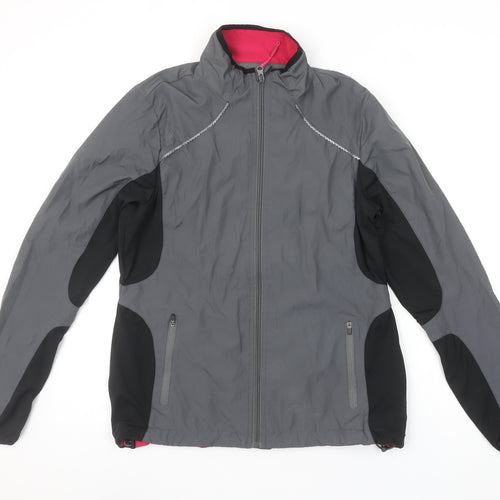 MPG Womens Grey Lightweight Windbreaker Jacket Size 12