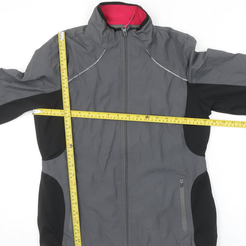 MPG Womens Grey Lightweight Windbreaker Jacket Size 12
