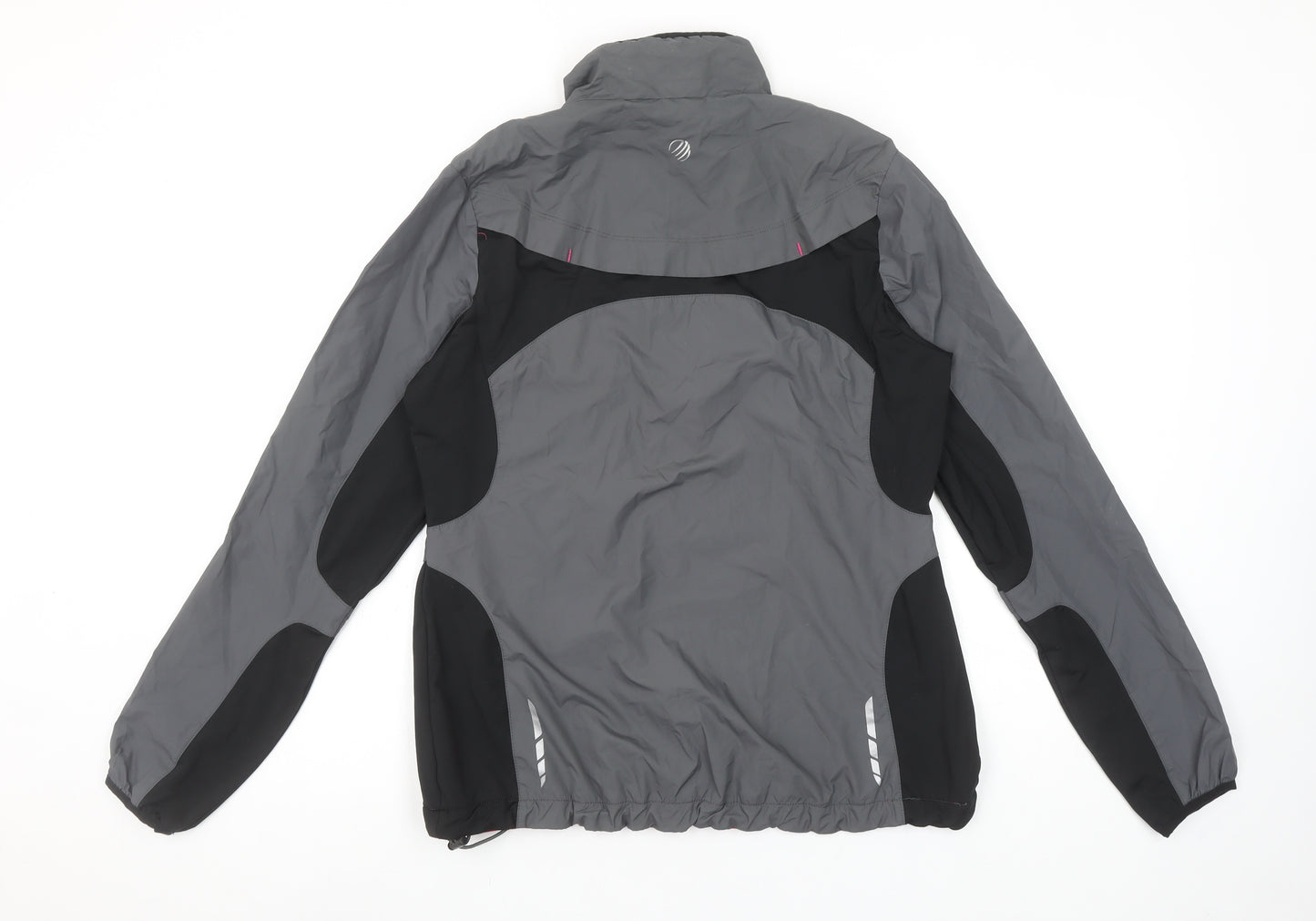 MPG Womens Grey Lightweight Windbreaker Jacket Size 12