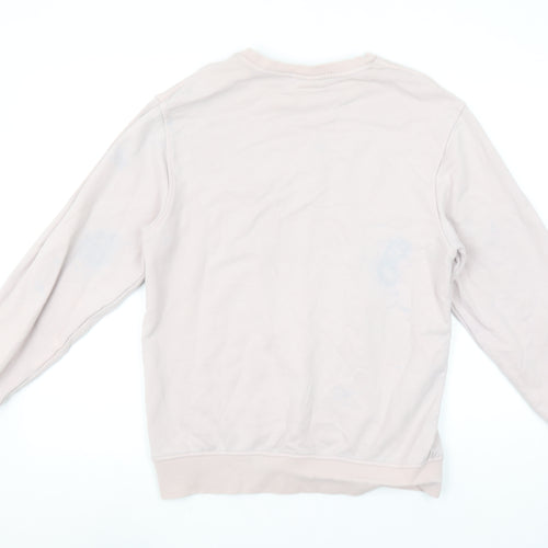 Nicce Men's Beige Logo Sweatshirt Size M Pullover Crew Neck
