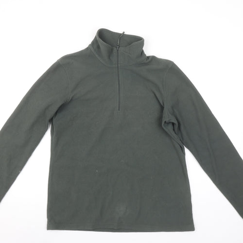 Mountain Warehouse Women Khaki Fleece Pullover Sweatshirt Size L 1/2 Zip