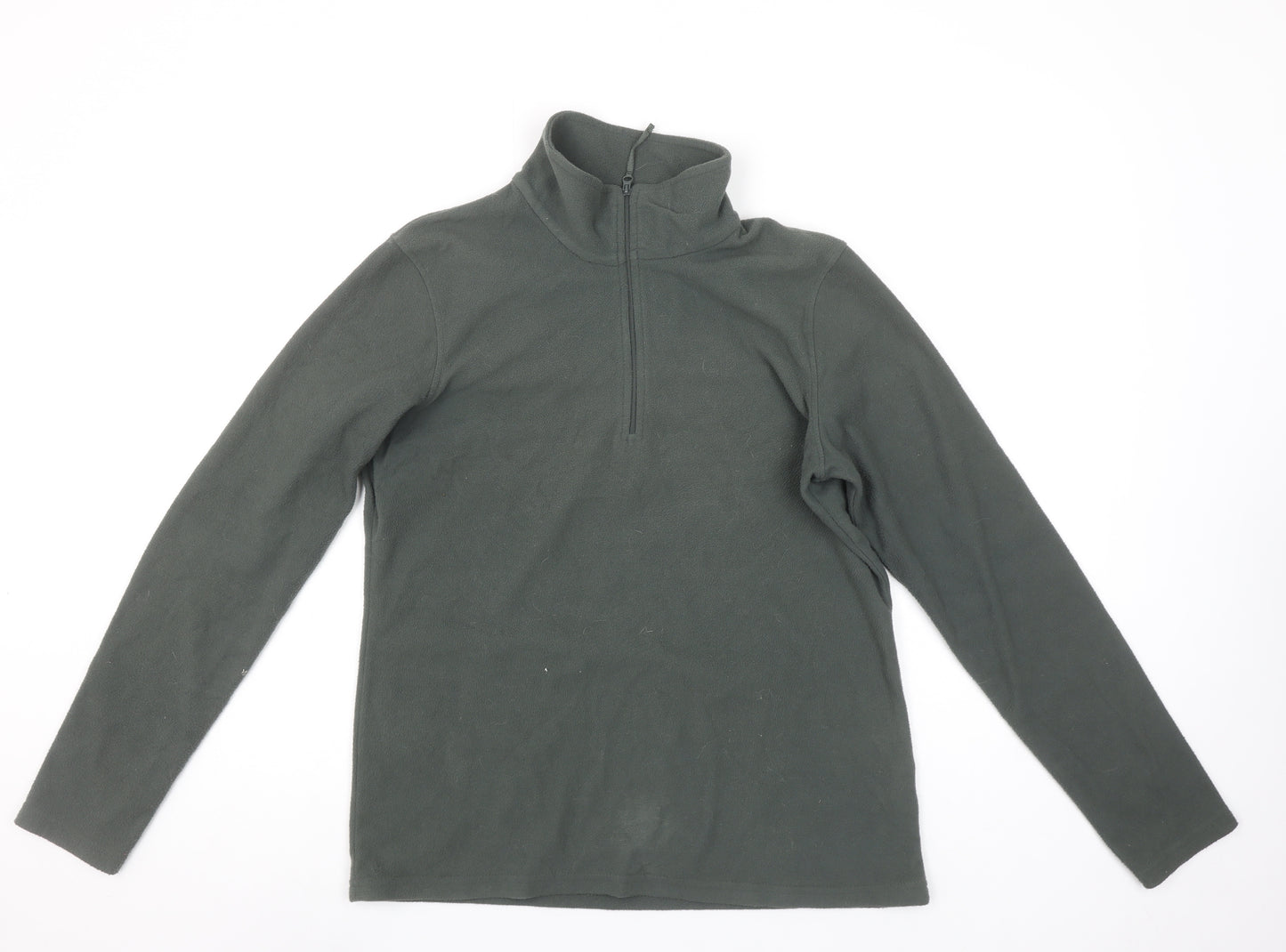 Mountain Warehouse Women Khaki Fleece Pullover Sweatshirt Size L 1/2 Zip