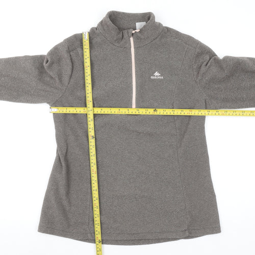 Quechua Womens Grey 1/2 Zip Fleece Pullover Sweatshirt 2XL