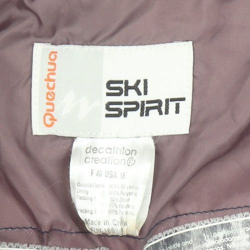 Quechua Women Grey 14 Puffer Ski Spirit Insulated Waistcoat