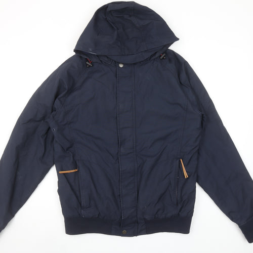 Fat Face Men's Blue Hooded Lightweight Windbreaker Jacket Medium