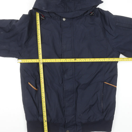 Fat Face Men's Blue Hooded Lightweight Windbreaker Jacket Medium