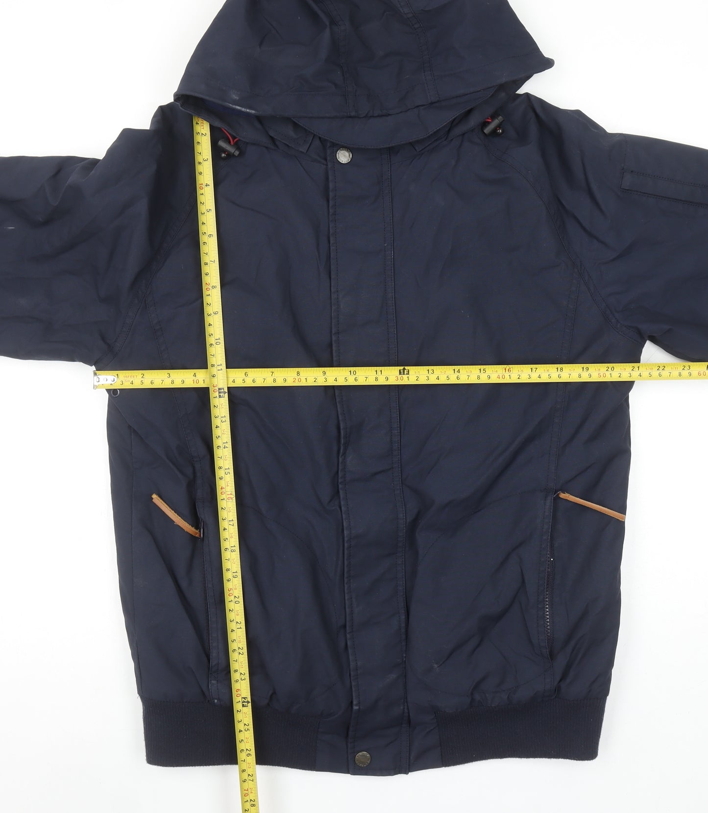 Fat Face Men's Blue Hooded Lightweight Windbreaker Jacket Medium
