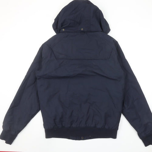 Fat Face Men's Blue Hooded Lightweight Windbreaker Jacket Medium