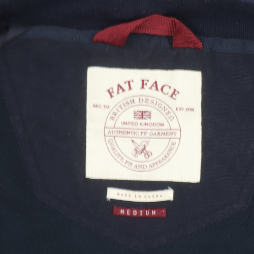 Fat Face Men's Blue Hooded Lightweight Windbreaker Jacket Medium