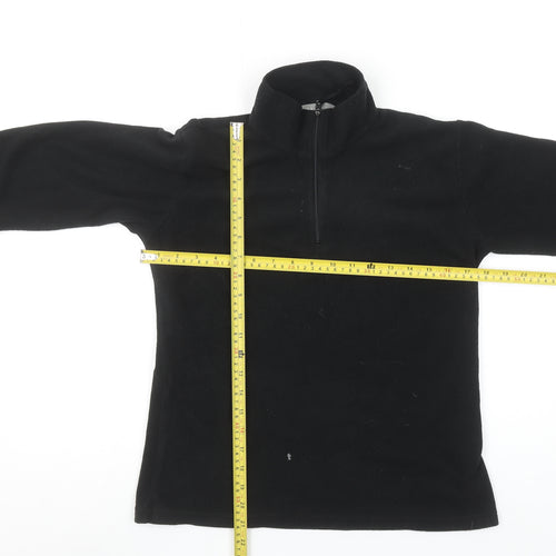 Parallel Women's Black Fleece 1/2 Zip Pullover Sweatshirt UK 10