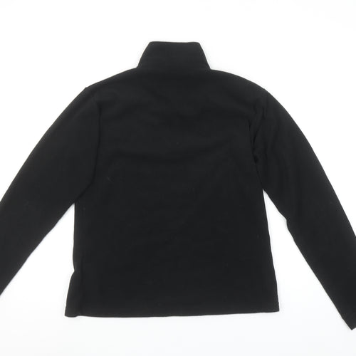 Parallel Women's Black Fleece 1/2 Zip Pullover Sweatshirt UK 10