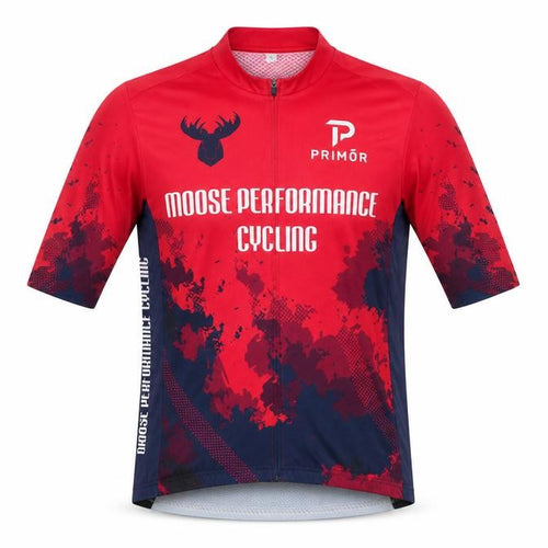 Primör Men's Red Cycling Jersey 3/4 Sleeve Size M Athletic Fit