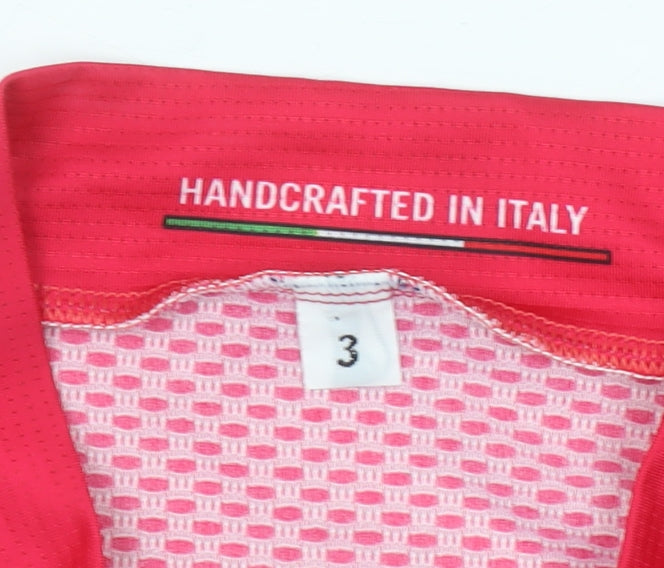 Primör Men's Red Cycling Jersey 3/4 Sleeve Size M Athletic Fit