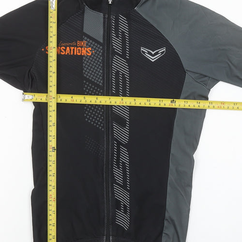 Bioracer Men's Black XS Short Sleeve Cycling Jersey Zip Top