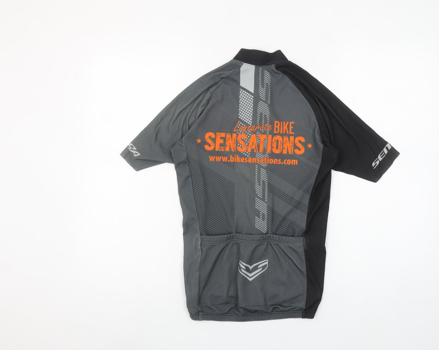 Bioracer Men's Black XS Short Sleeve Cycling Jersey Zip Top