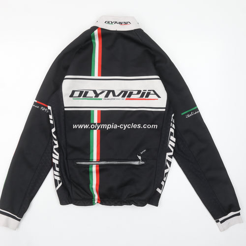 Apunt Men’s Black Cycling Track Jacket S Full Zip Polyester Olympia Design