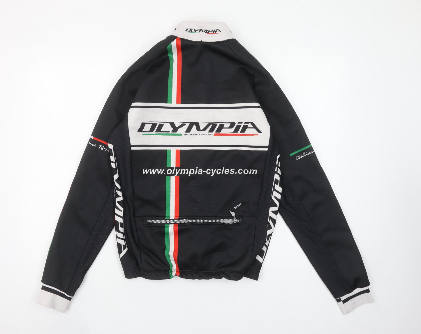 Apunt Men’s Black Cycling Track Jacket S Full Zip Polyester Olympia Design
