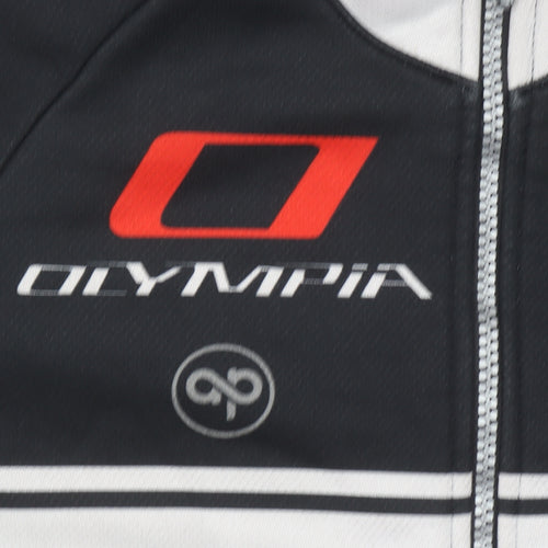 Apunt Men’s Black Cycling Track Jacket S Full Zip Polyester Olympia Design