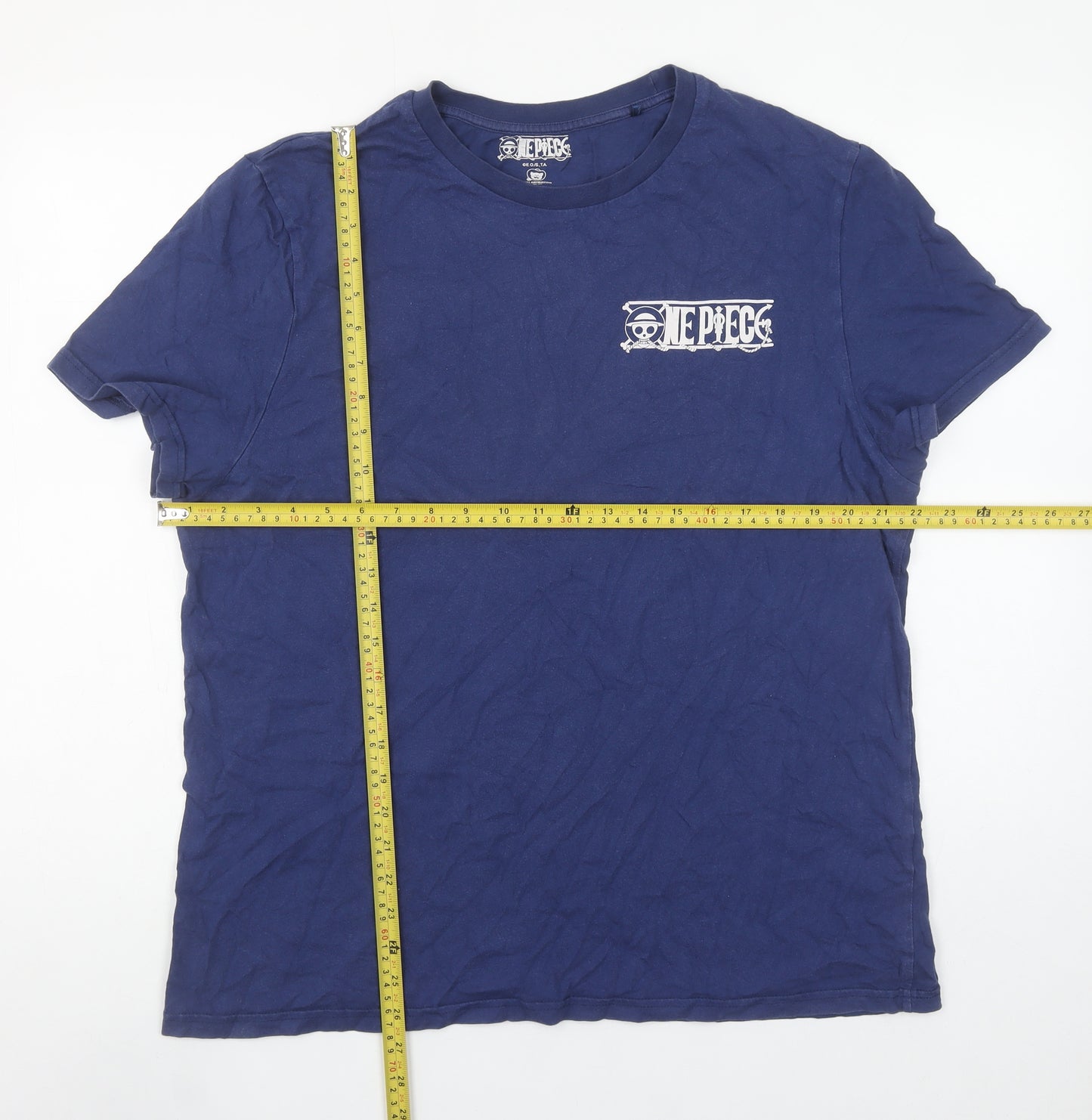 One Piece Anime Men’s Navy Blue L T-Shirt Toei Animation 2021 Short Sleeve