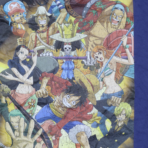 One Piece Anime Men’s Navy Blue L T-Shirt Toei Animation 2021 Short Sleeve
