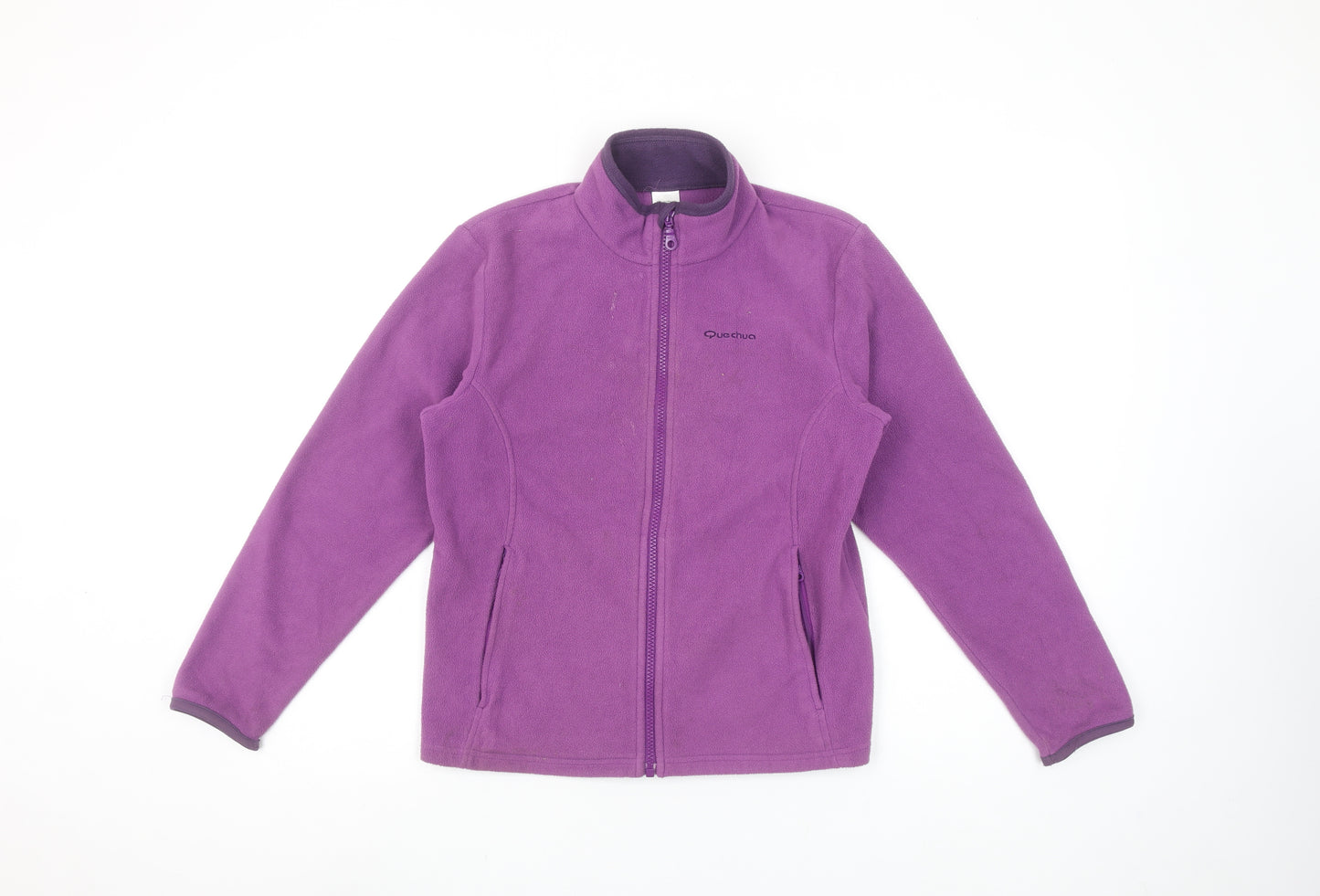 Quechua Girls Purple Fleece Full Zip Outdoor Jacket Size 12 Years