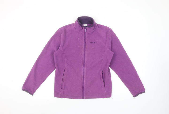 Quechua Girls Purple Fleece Full Zip Outdoor Jacket Size 12 Years